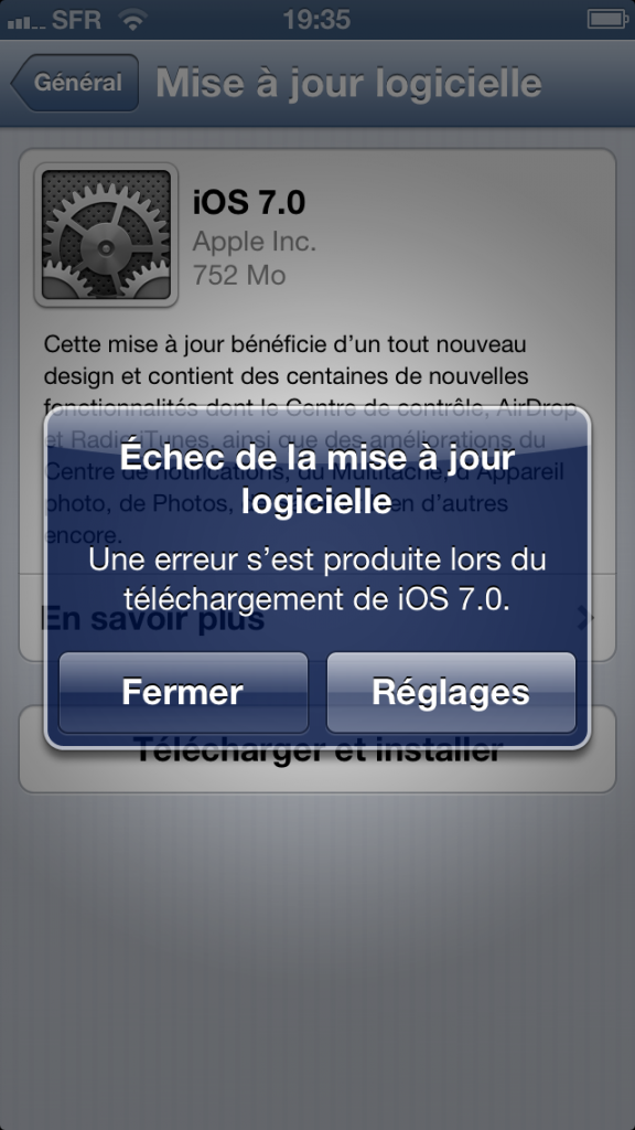 iOS 7 iPhone bug
