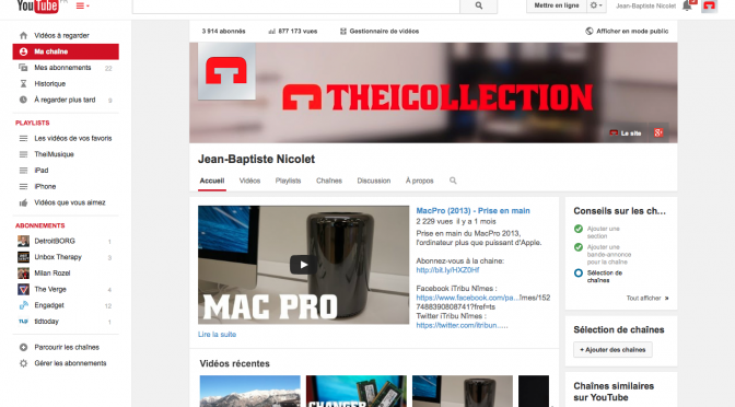 Changement d’interface YouTube