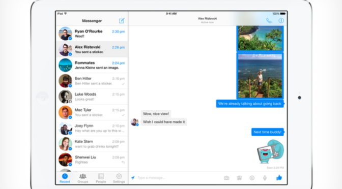 Facebook Messenger maintenant sur iPad