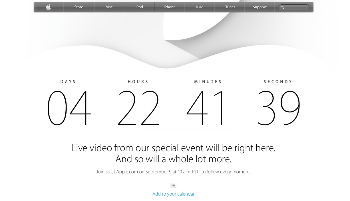 Un décompte sous forme d'heure... l'iWatch est là !