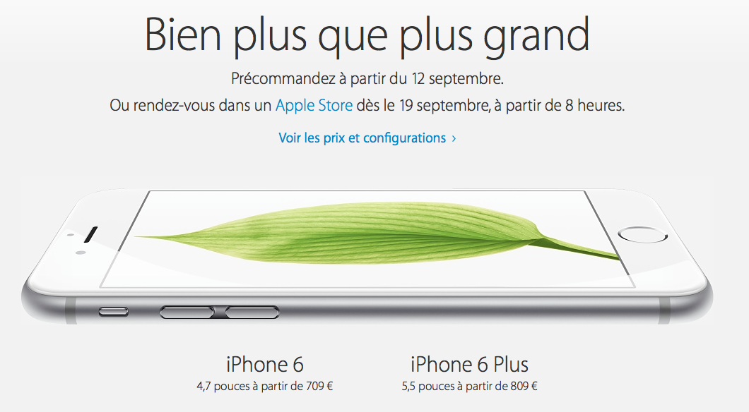 Les pré-commandes de l’iPhone 6 à partir de 8h demain