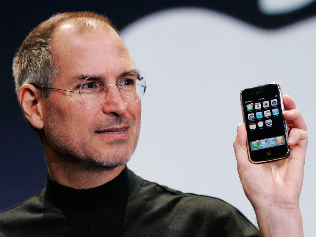 Steve Jobs le 9 janvier 2007 lors de la présentation de l'iPhone